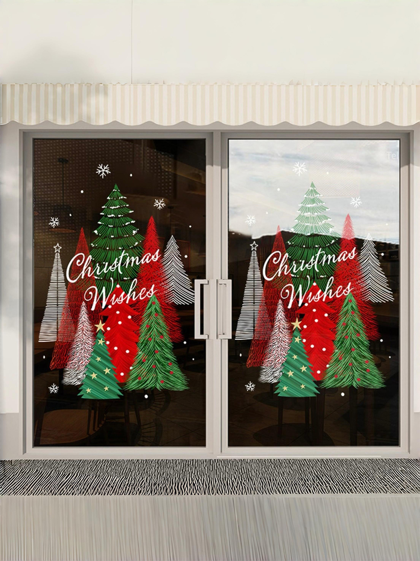 Large Christmas Tree Festival Decorations Stickers